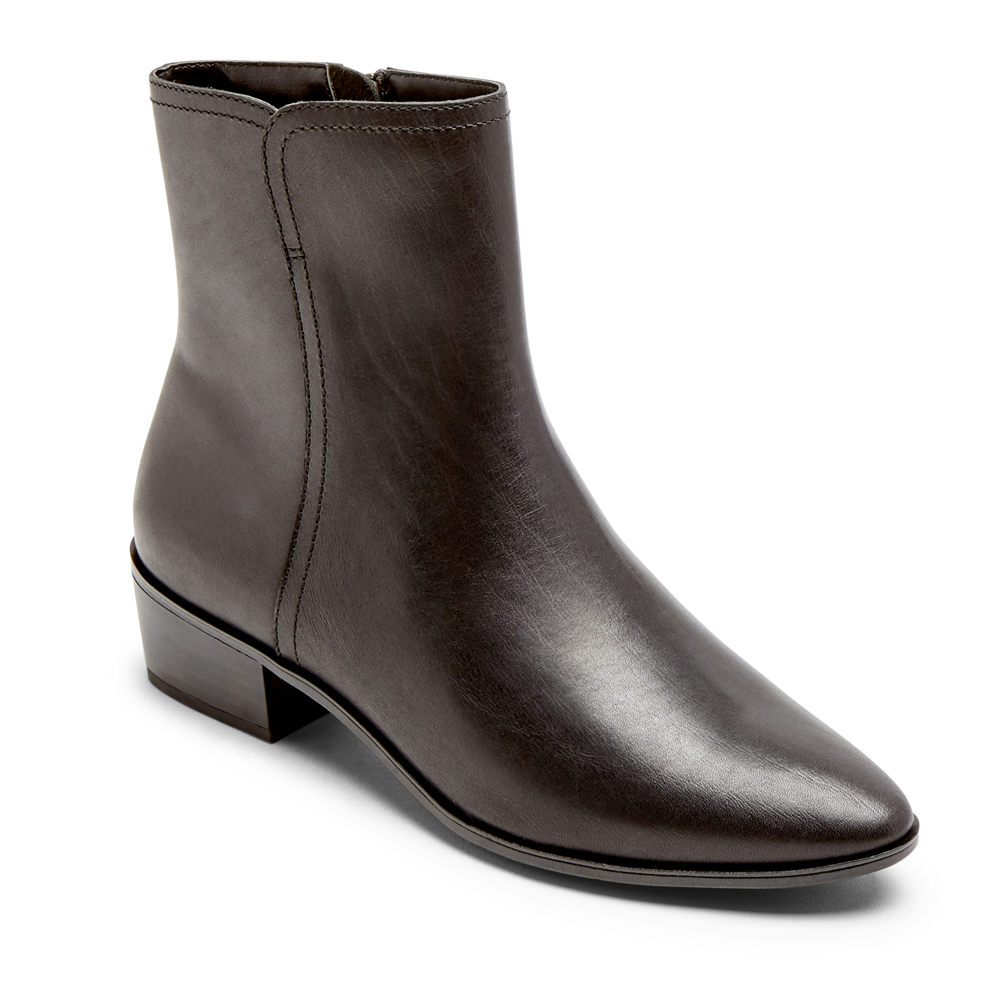 Rockport Boots For Womens Black - Geovana Mid - IB9287143